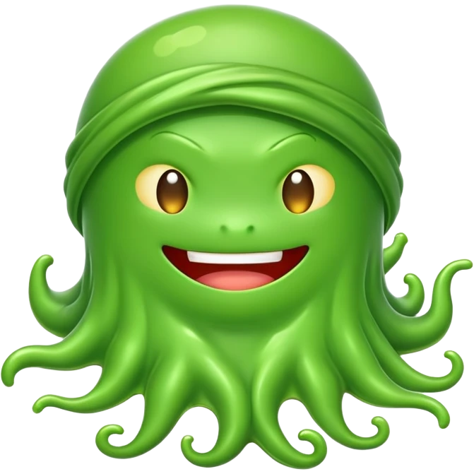 Green slime gang ninja  emoji