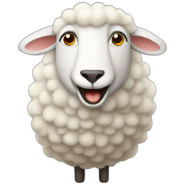 sheep cackling emoji