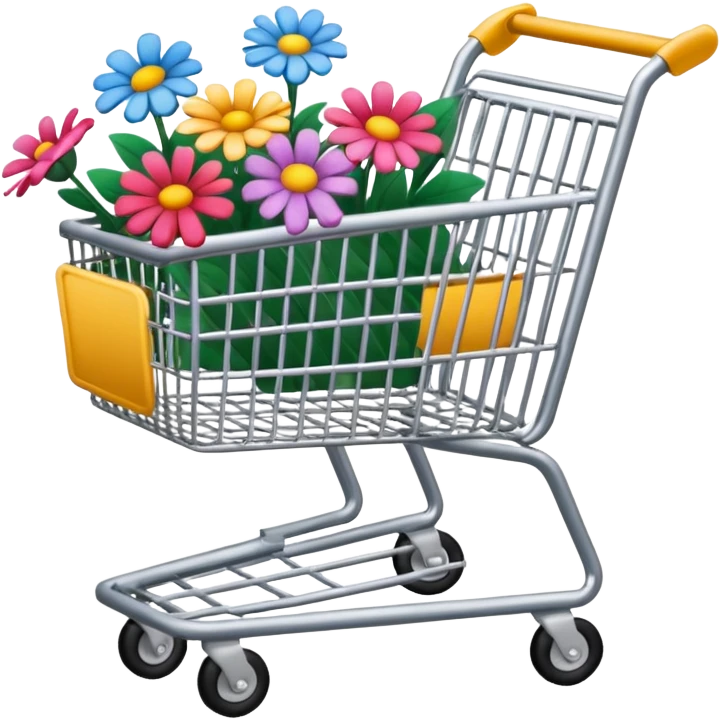 в цветах #B531C6 #B93FC4 #BC74DA #FED3FF   тележка для покупок emoji