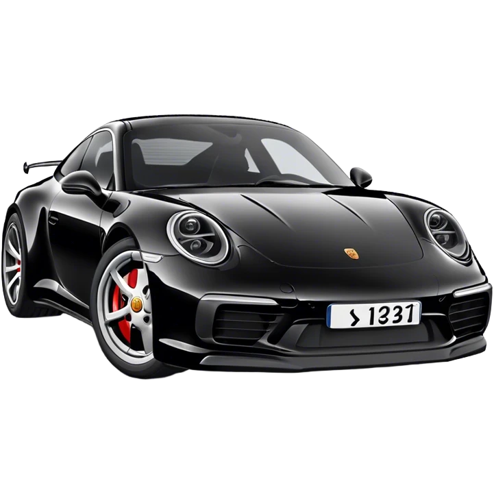 Porsche 911 - Porsche (Model Year: 2021) (Iconic colour: Black) emoji