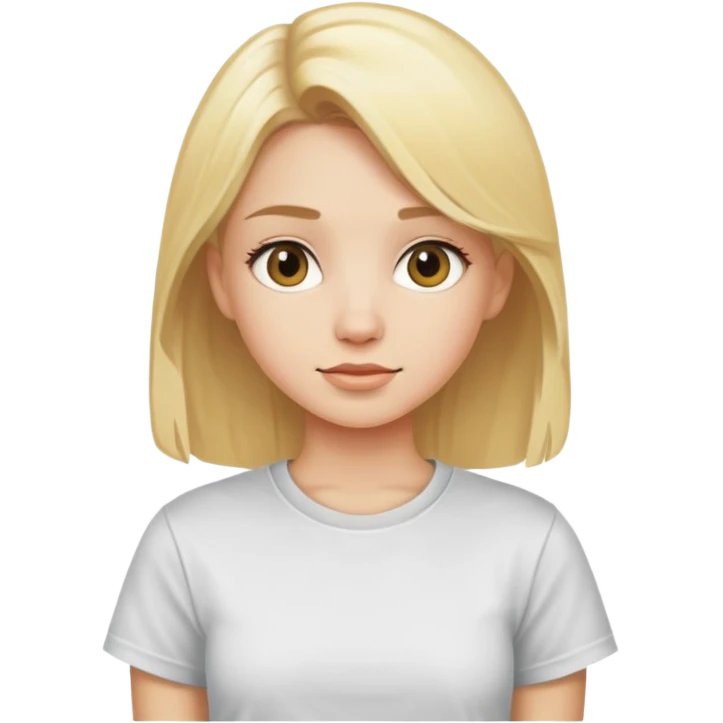 blonde girl wearing a t-shirt emoji