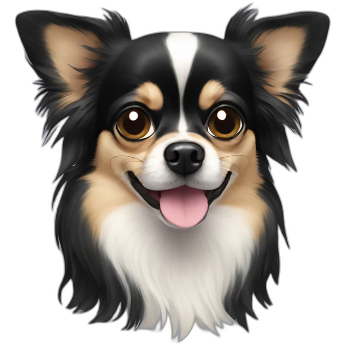 black long hair chihuahua emoji