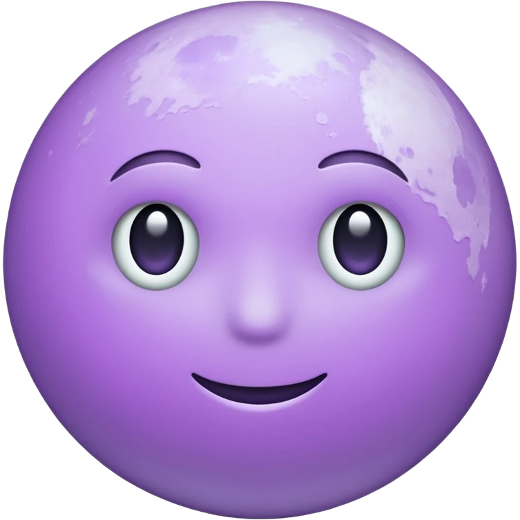 realistic Light purple moon emoji