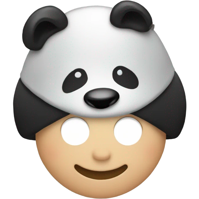 Me wearing a panda hat emoji