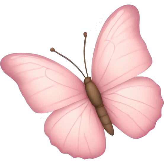 Soft Light pink butterfly emoji