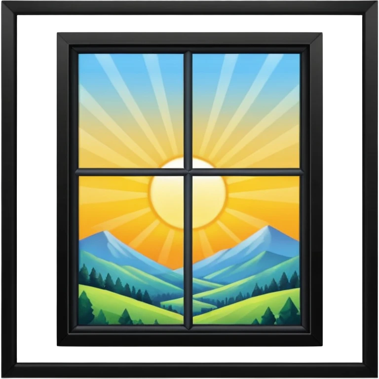 A big window with sunlight emoji