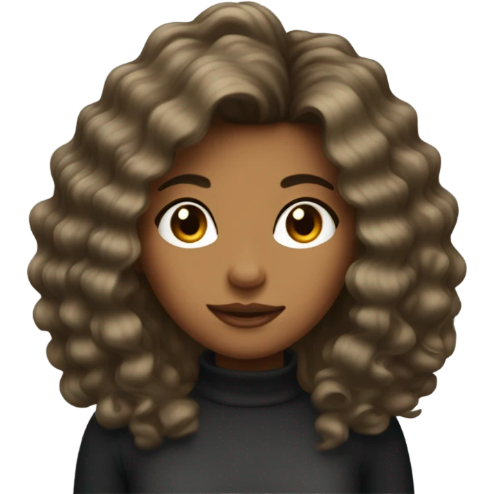 A girl with blowout hair  emoji