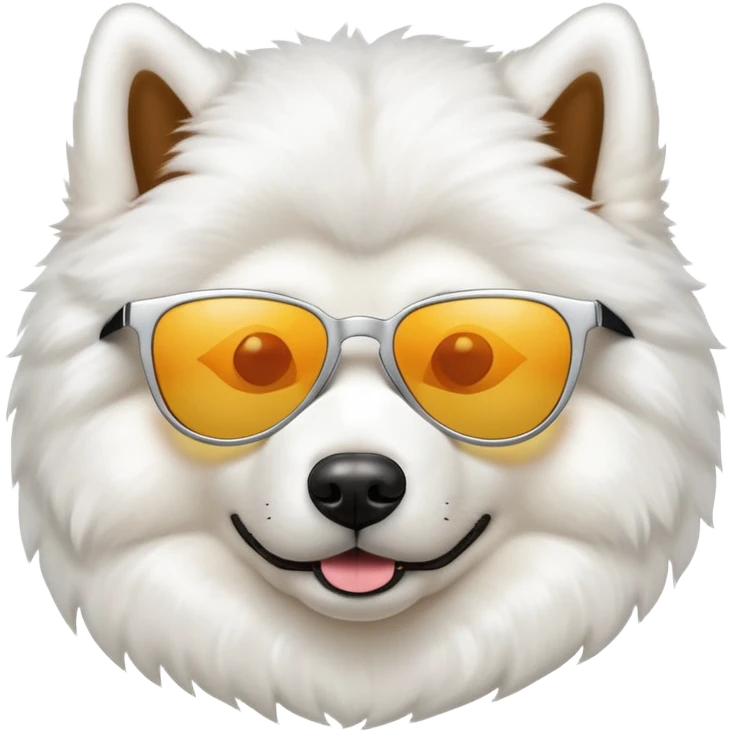 Samoyed wearing sunglasses  emoji