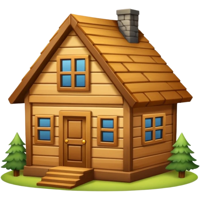 wood house emoji