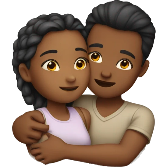 Boy and girl cuddling  emoji