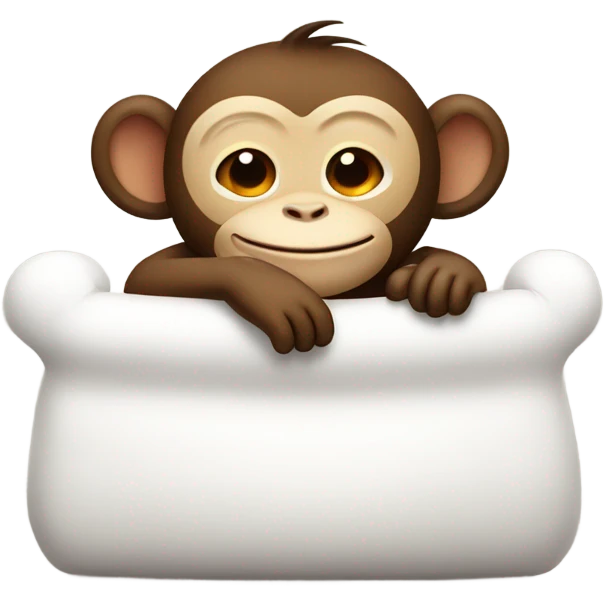cute monkey day dreaming emoji