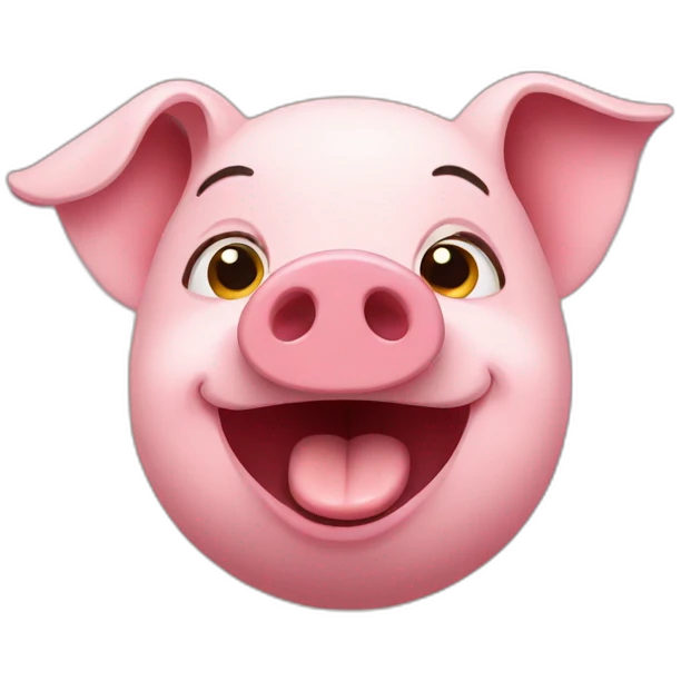 Cute Pig in the cinema emoji