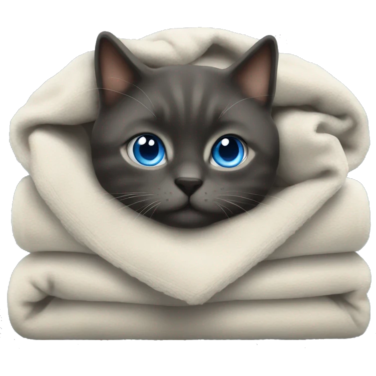 Cozy blanket blue eyes emoji