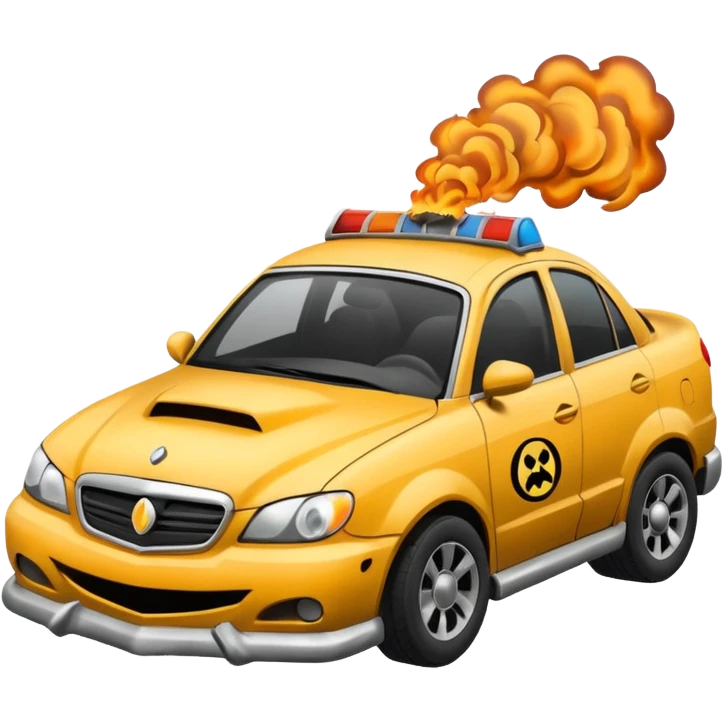 a car crashing emoji