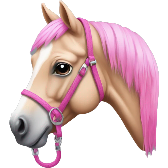 Horse with a pink things  emoji