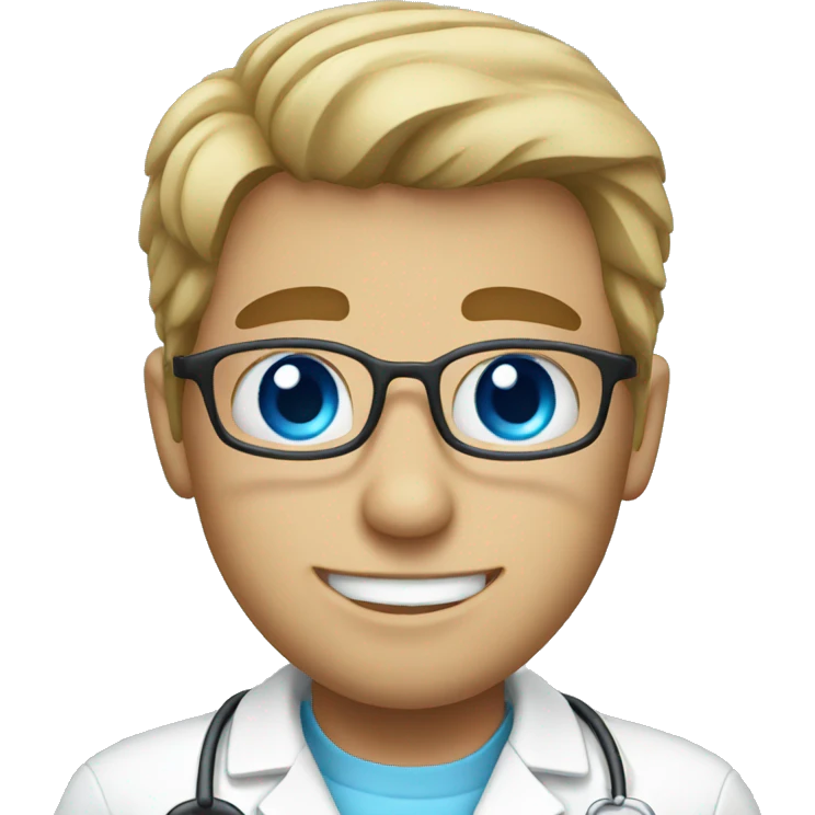 Dentist associate with blue eyes emoji