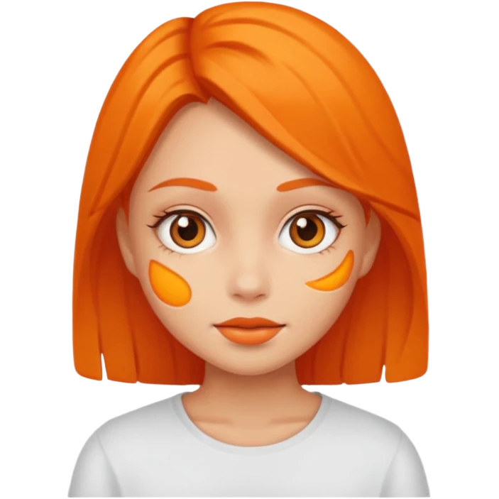 Girl with orange skin emoji
