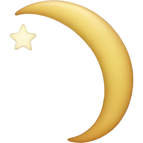 Crescent with star emoji
