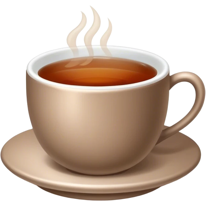 Cozy Taupe tea emoji