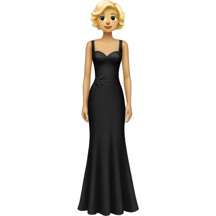 Black formal dress emoji