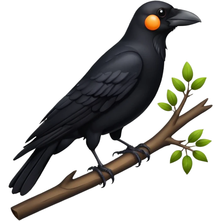 Crow flying emoji