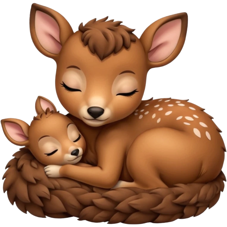 Baby deer sleeping emoji