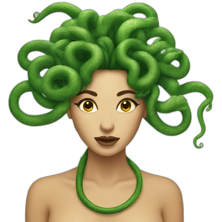Medusa snakes for hair emoji