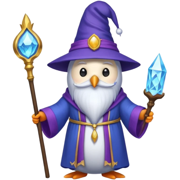 Penguin Wizard emoji