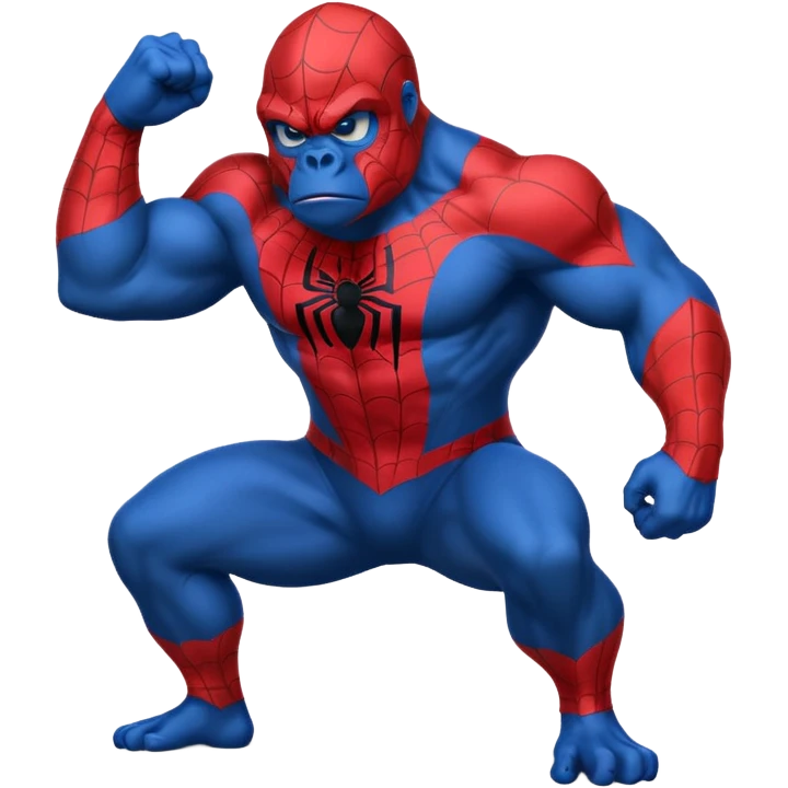 Gorilla wearing Spiderman suits emoji