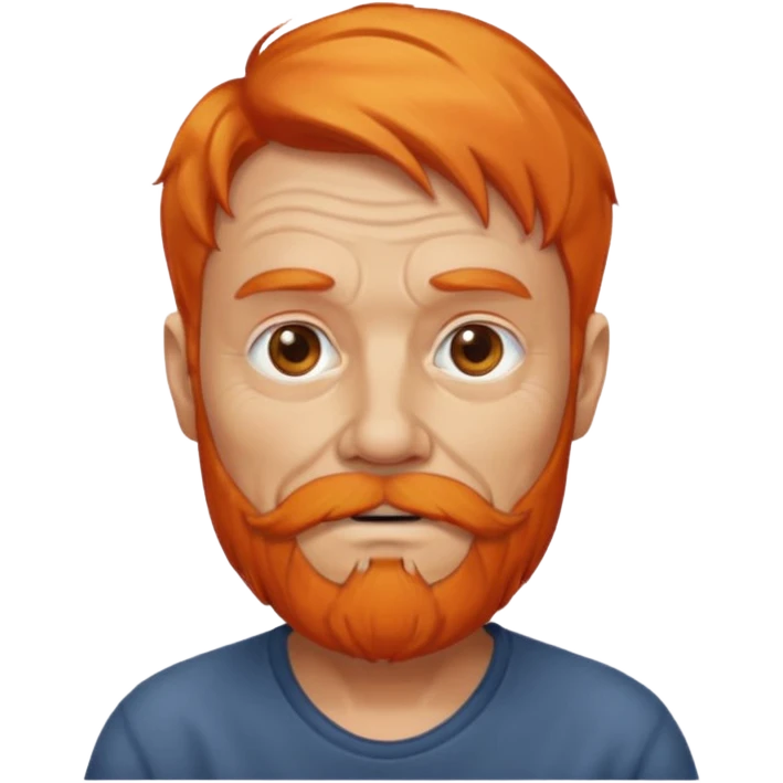 old adult male, orange hair and orange beard emoji