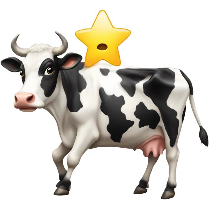 cow being abducted by aliens emoji