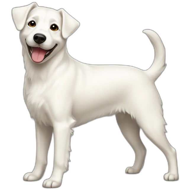 Lucky white dog emoji