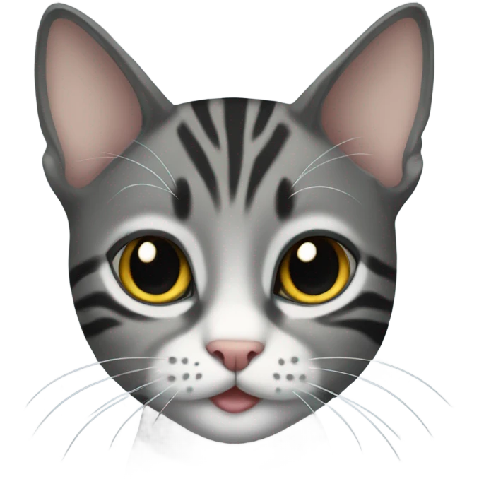 Black and grey tabby cat emoji