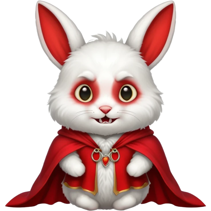  {
      "type": "object",
      "look": "rabbit in red collar cloak",
      "description": "a fluffy vampire rabbit wearing a red collar cloak"
    } emoji