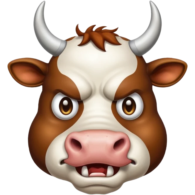 a mad cow  emoji