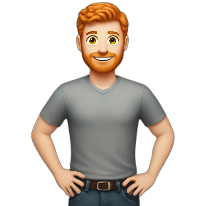 ginger hair college student man emoji