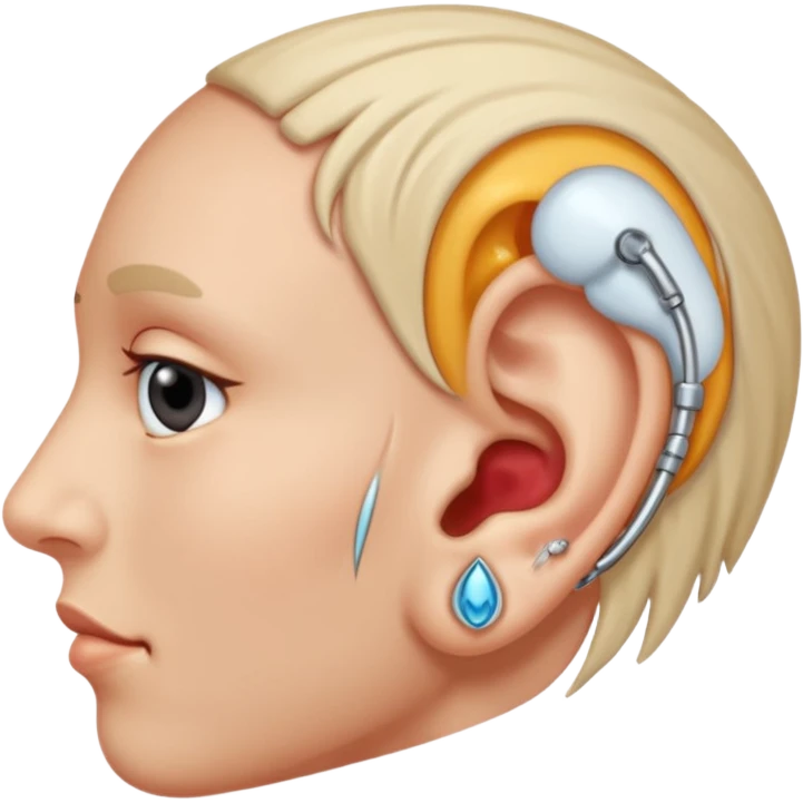 Ear with piercing emoji
