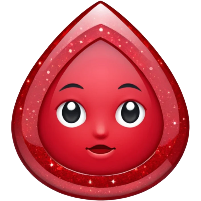 Ruby glitter RED emoji