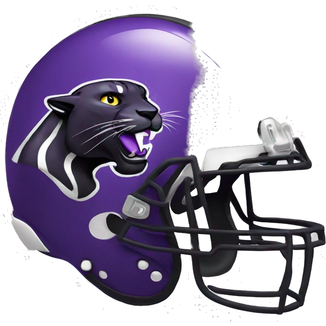 Purple panther in a football helmet emoji