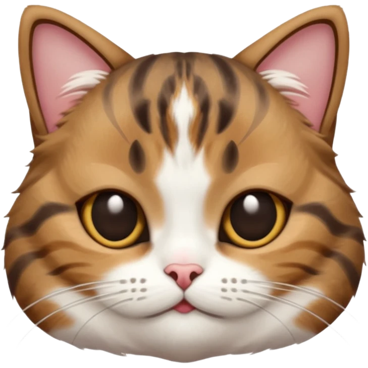 dark brown tabby and white small cat in funny positions upside down with eyes closed emoji