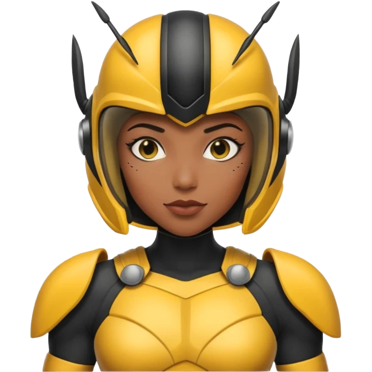 Bumblebee superhero black female  emoji