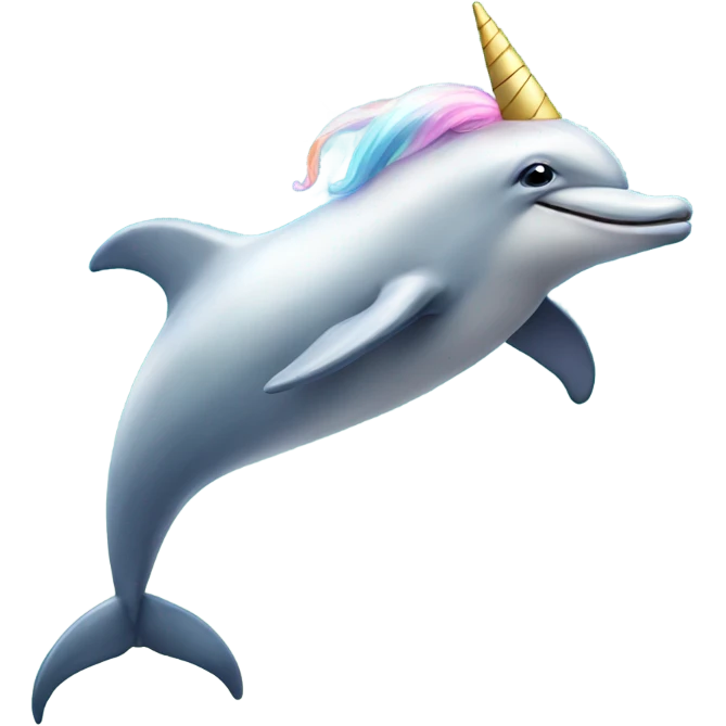 Dolphin unicorn  emoji