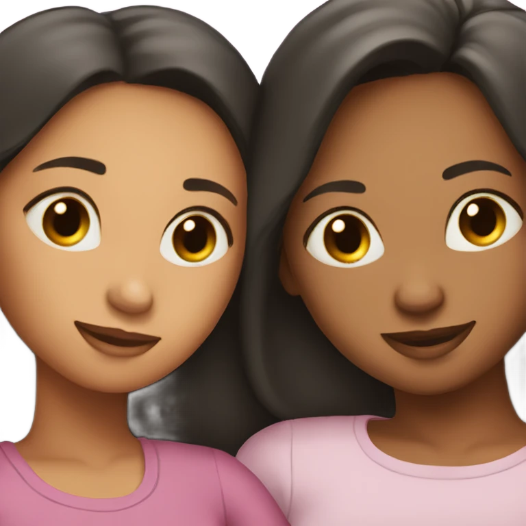 Two sisters and mom together emoji