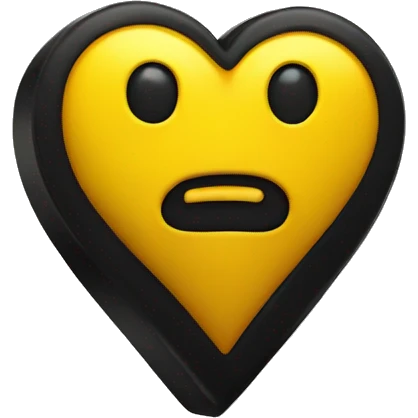 Black and yellow heart switch  emoji