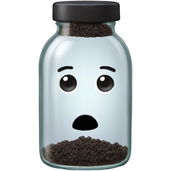 Black pepper in glass emoji