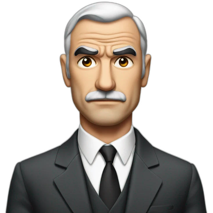 sean connery serious cartoon wearing suit emoji