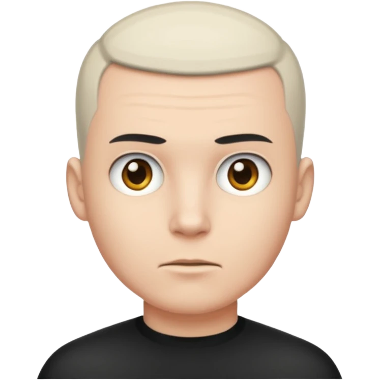 Un mec avec blanc avec une buzz cut noir  emoji