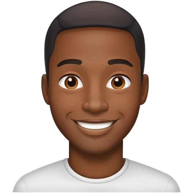 Black man with a friendly smile emoji