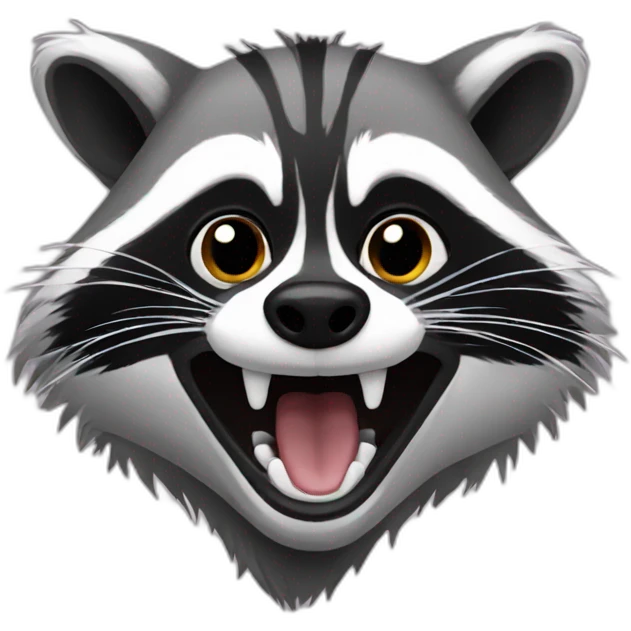 crazy raccoon emoji