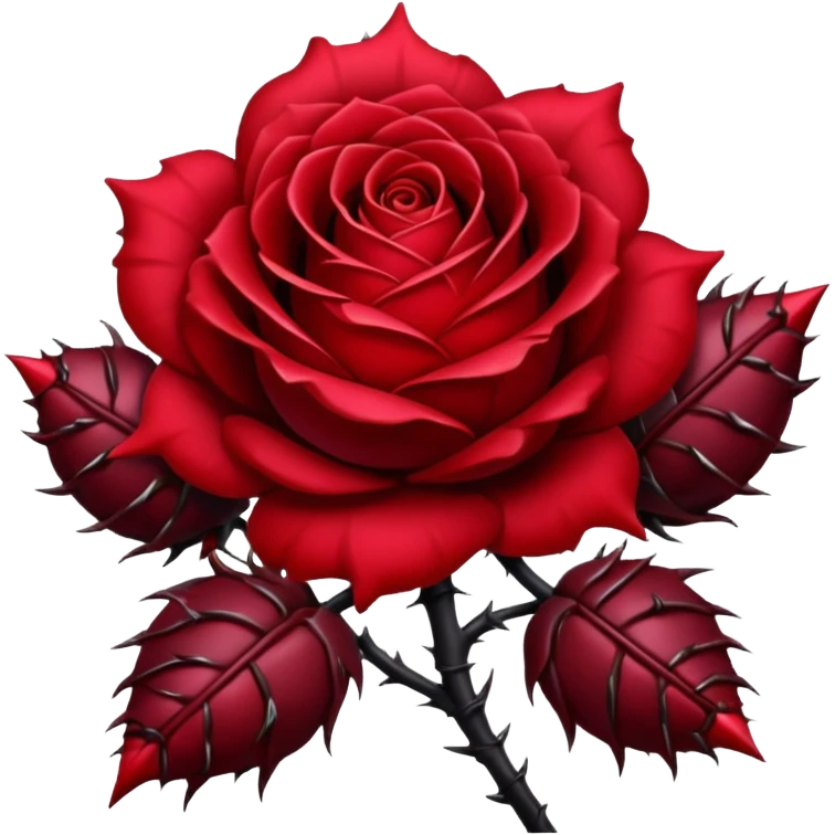 gothic rose with skulls emoji